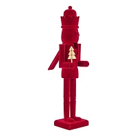 16" Burgundy Flocked Nutcracker with Tree by Ashland®