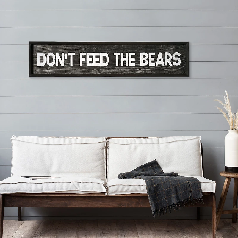 American Art Décor™ 36" Don't Feed The Bears Wood Novelty Wall Sign