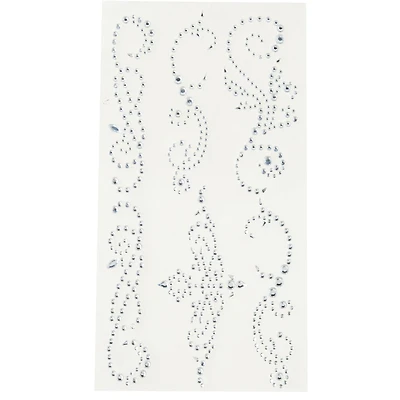 12 Packs: 6 ct. (72 total) Clear Flourish Adhesive Rhinestones by Recollections™ 