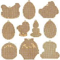 Wonderland Crafts 20 Piece Easter Wooden Embroidery Blanks