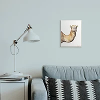 Stupell Industries Camel Side Portrait Desert Animal Tan White Wall Plaque