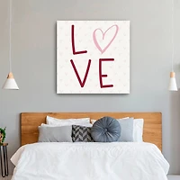 Love Hearts Canvas Giclee