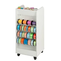 Honey Can Do 3-Drawer White Rolling Craft Cart with Drawers & Compartments