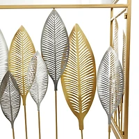 Gold Metal Contemporary Console Table, 30" x 44" x 16"