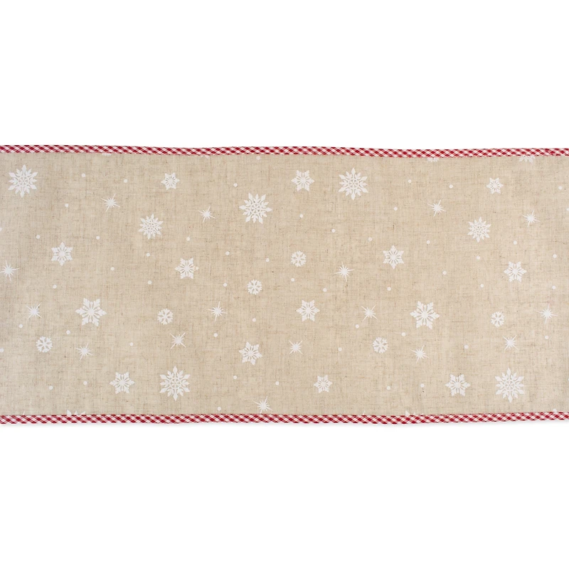 DII® 108" Red Reindeer Embroidered Table Runner