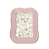 Flora Bunda® 5" x 7" Matte Pink Curves Ceramic Frame