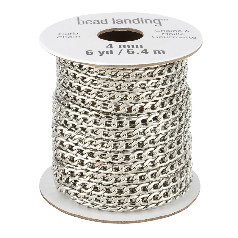 6yd. Rhodium Chain Spool by Bead Landing™
