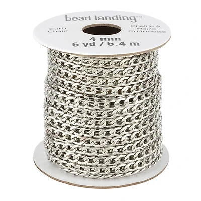 6yd. Rhodium Chain Spool by Bead Landing™