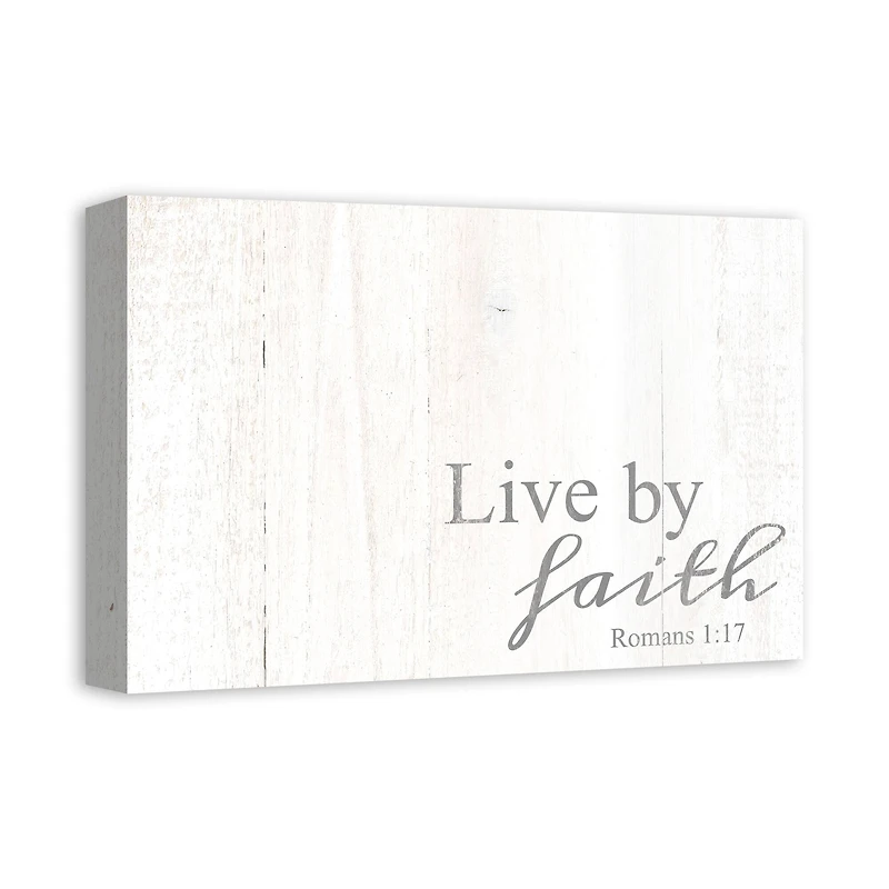 Live By Faith 12" x 18" Canvas Wall Art