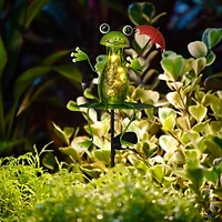 Glitzhome® 39" Solar Lighted Frog Garden Stake