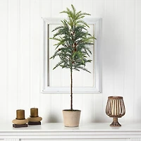 3.5ft. Winnipeg Pine Artificial Christmas Tree in Decorative Planter