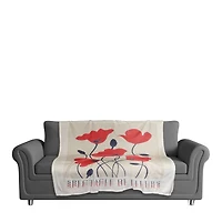 Spectacle De Fleurs 50" x 60" Coral Fleece Blanket