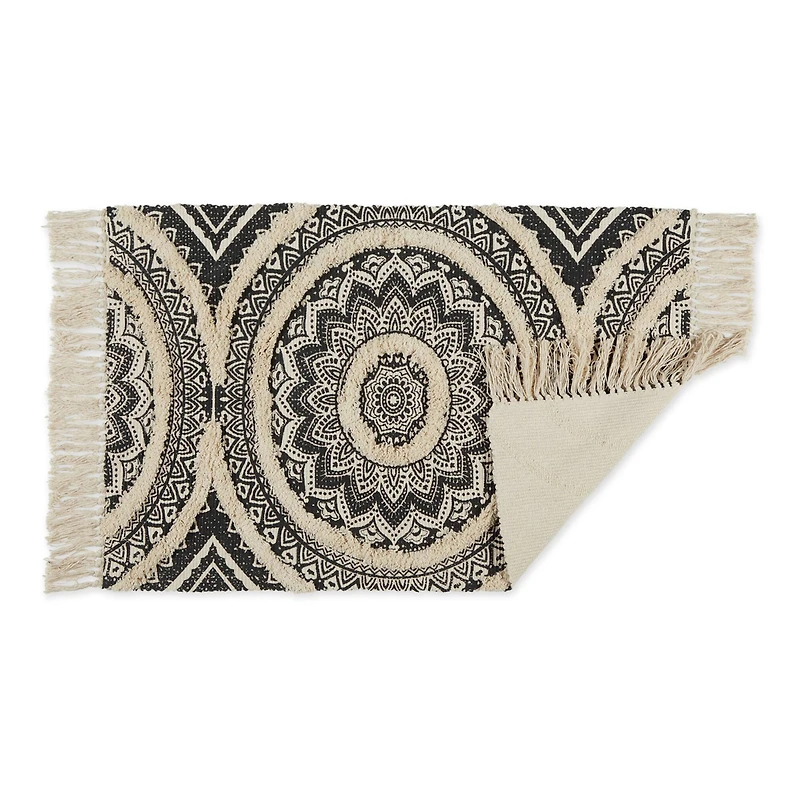 DII® Printed Natural Hand-Loomed Shag Rug