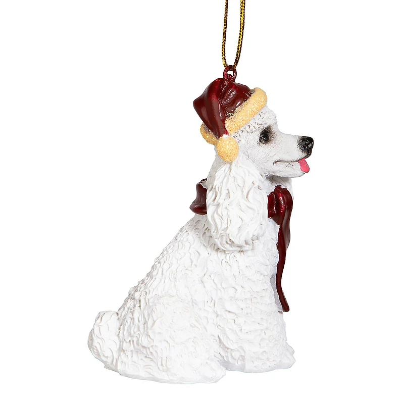 Design Toscano 3.5" White Poodle Ornament Sculpture