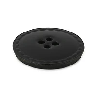 Dritz® 25mm Black Recycled Leather Round Button, 3ct.