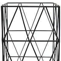 Simple Designs 10" Geometric Square Metal Table Lamp