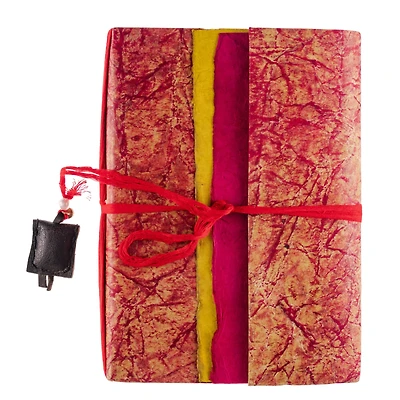 Lama Li Mixed Media Crackle Journal, 6" x 8"