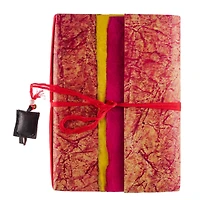 Lama Li Mixed Media Crackle Journal, 6" x 8"