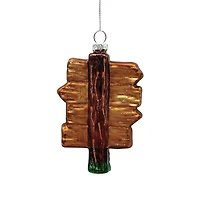 4.75" Road Direction Glass Ornament by Ashland®