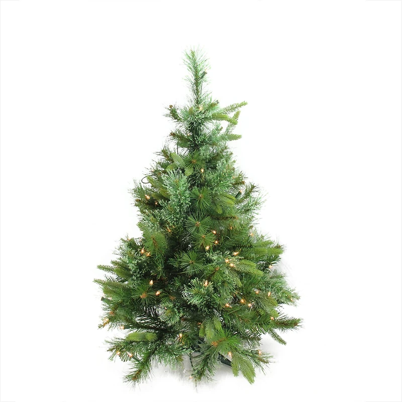 3ft. Pre-Lit Ashcroft Cashmere Pine Full Artificial Christmas Tree, Clear Dura Lights