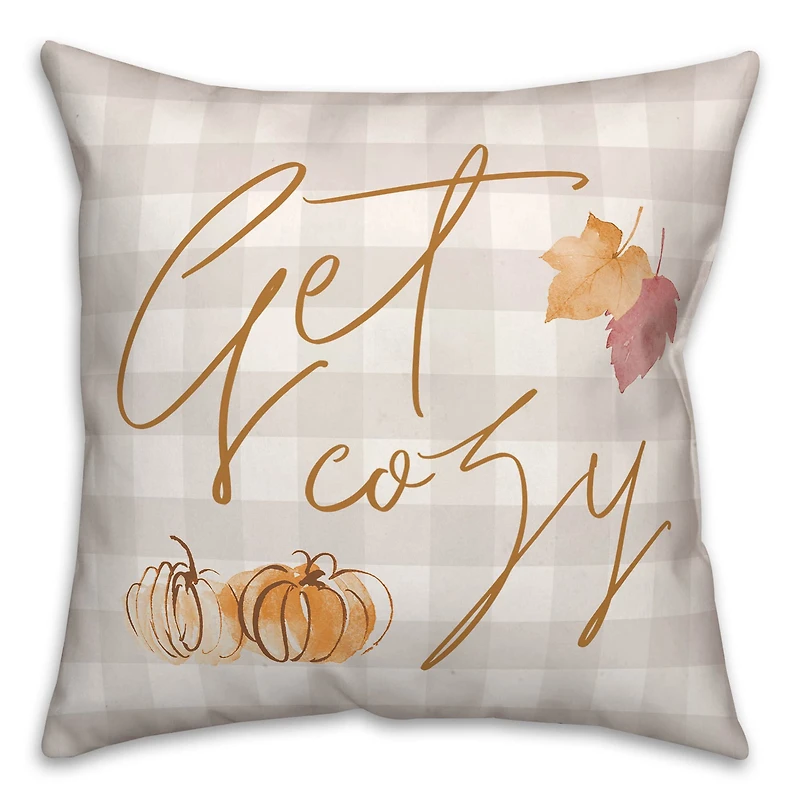 Get Cozy Check Indoor/Outdoor Pillow