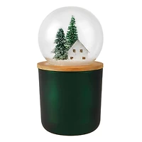 Green Snow Globe Lid Scented Pillar Candle by Ashland®