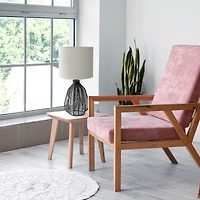 Lalia Home 21" Rattan Paper Rope Table Lamp with Shade