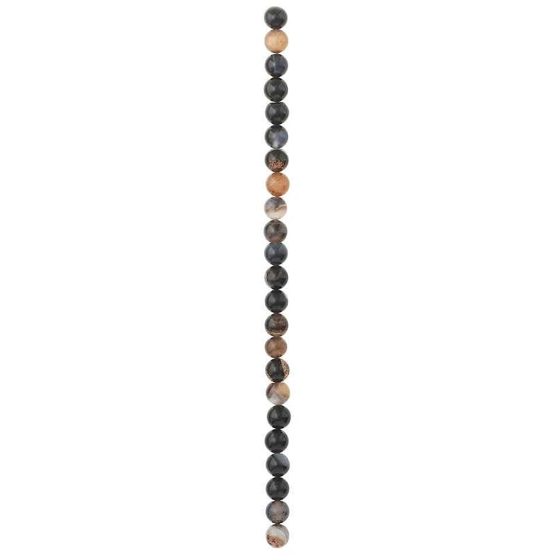 Tuxedo Agate Round Beads by Bead Landing®, 8mm