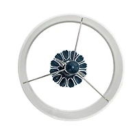 Lalia Home 22" Blue Moroccan Table Lamp with Fabric White Shade