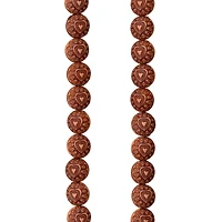 12 Packs: 32 ct. (384 total)  Amber Heart Design Resin Round Beads, 10mm by Bead Landing™