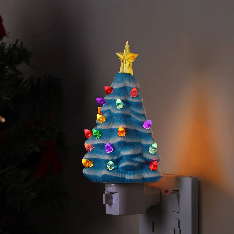 Light Blue Nostalgic Tree Nightlight