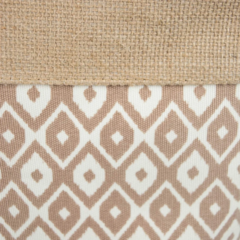 DII® 15" Brown Ikat Rectangle Burlap Bin