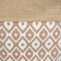 DII® 15" Brown Ikat Rectangle Burlap Bin