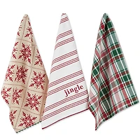 DII® Assorted Jingle Dishtowel Set