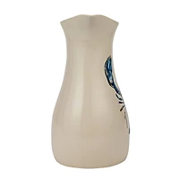Hello Honey® 2qt. White & Blue Lobster Print Stoneware Pitcher