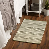 DII® Artichoke Green Dobby Stripe Hand-Loomed Rug, 2ft. x 3ft.