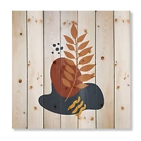 Designart - Abstract Flowers On Minimal Shapes VIII