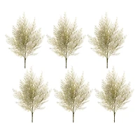 Glittered Green Cedar Sprays, 6ct.