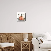 Stupell Industries Gather Seasonal Botanical Pumpkin Framed Giclee Art