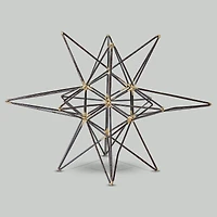 10" Gunmetal & Gold Metal Star Figurine