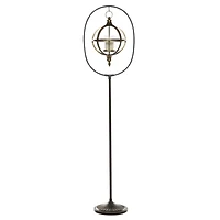 Bronze Iron Modern Candle Holder Lantern, 66" x 16" x 11"