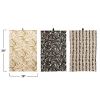 Hello Honey® Leaf Prints Cotton Tea Towels Set