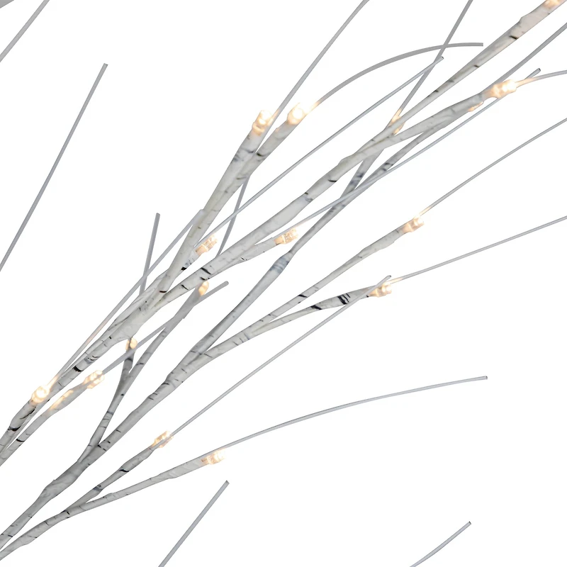 4ft. Pre-Lit White Birch Twig Artificial Christmas Tree, Warm White LED Lights