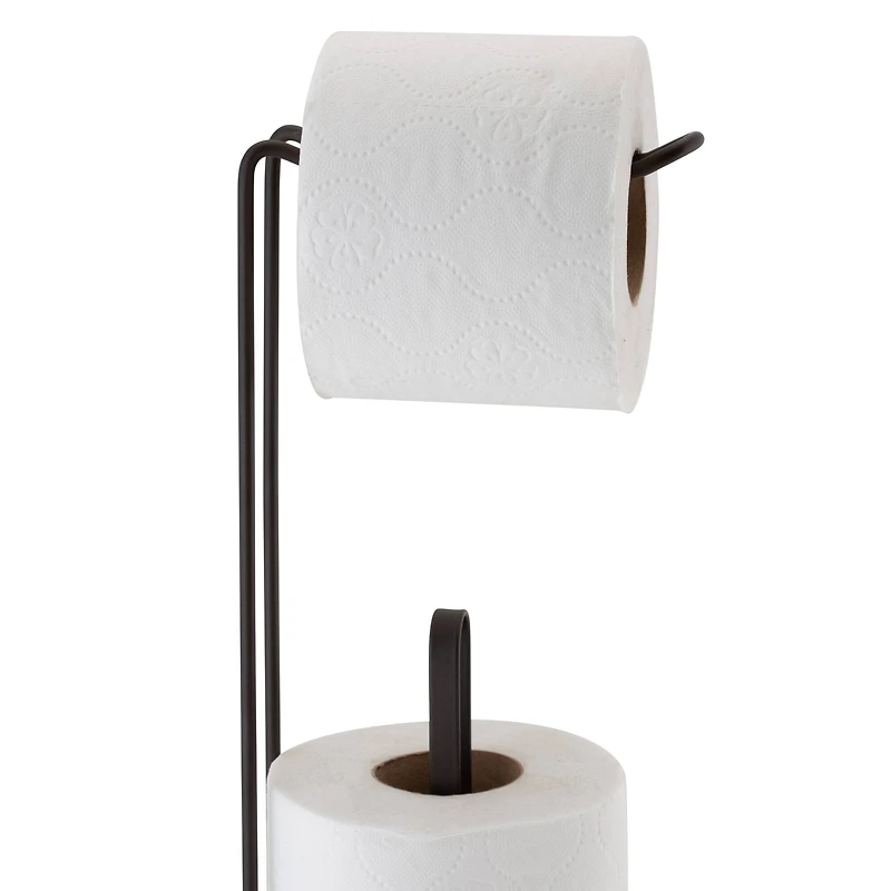 Bath Bliss 21" Bronze Toilet Paper Reserve & Dispenser
