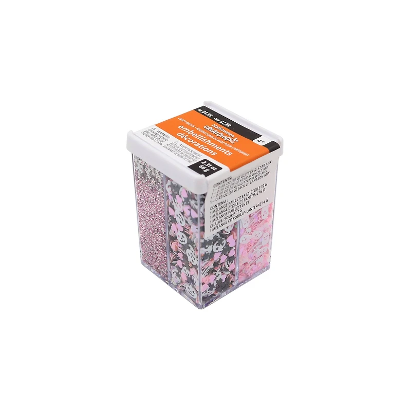 Pink Ghoul Glitter Confetti Embellishments by Creatology™