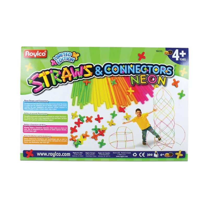 Straws & Connectors Neon - 300 Piece Set