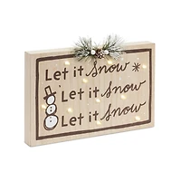 Holiday & Snow LED Sign Set, 8" & 9.25"