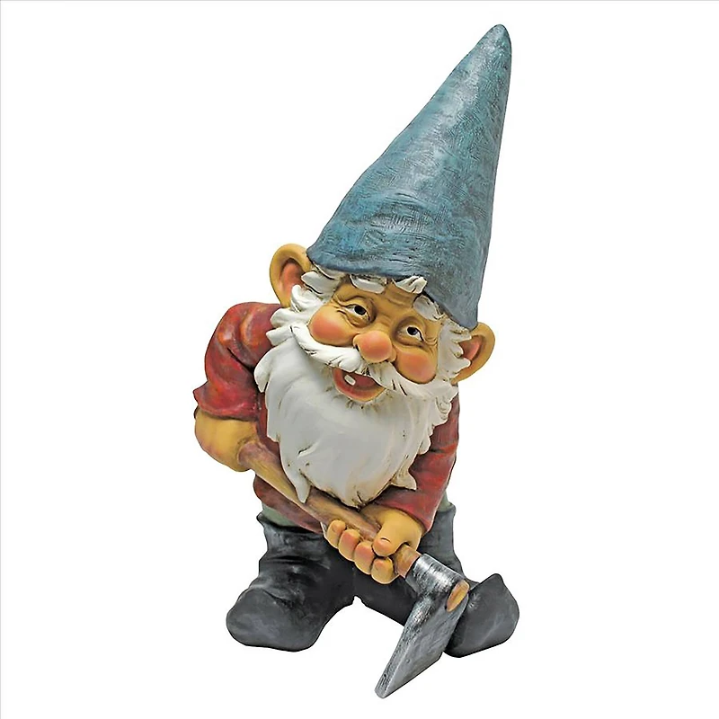 Design Toscano 13.5" Bulldoze the Garden Gnome Statue