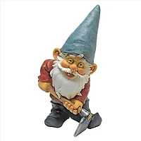 Design Toscano 13.5" Bulldoze the Garden Gnome Statue