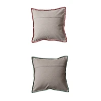 Hello Honey® 18" Embroidered Tree & Star Woven Cotton Throw Pillow Set